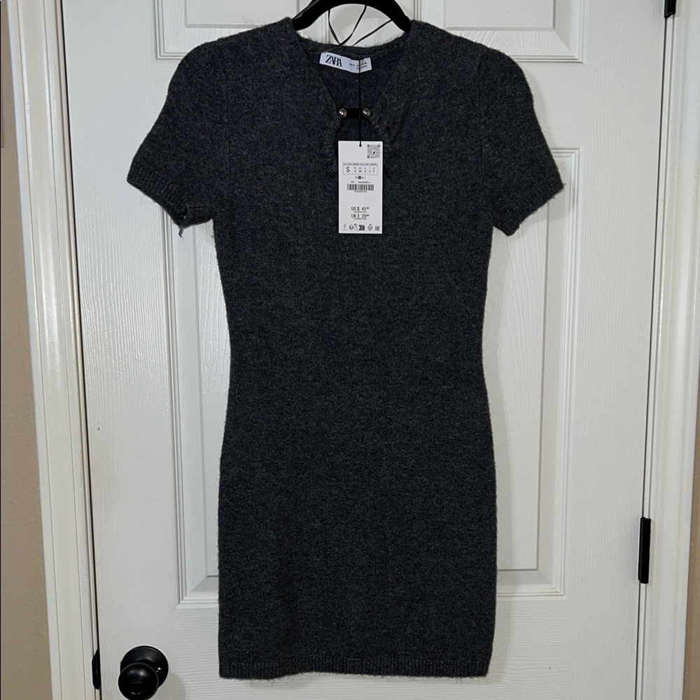 Zara Dark Gray Mini Dress